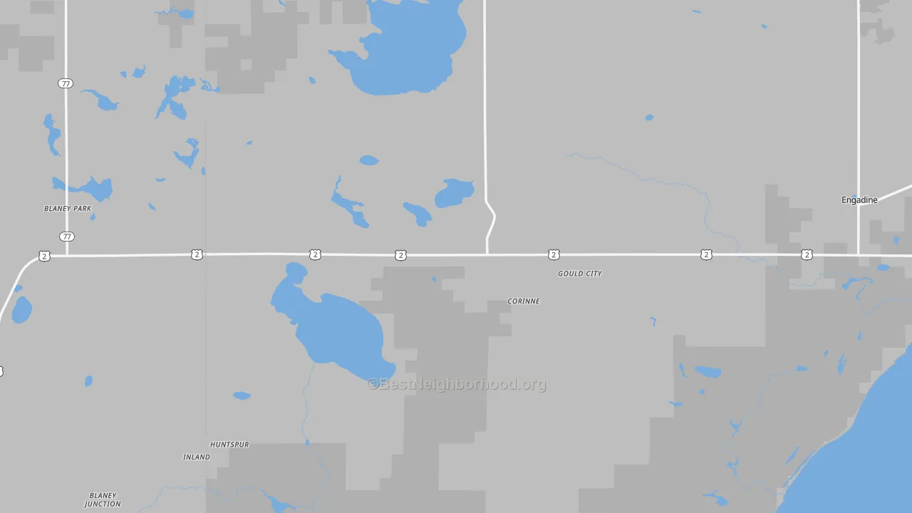 Transit Grade map of Gould City, MI