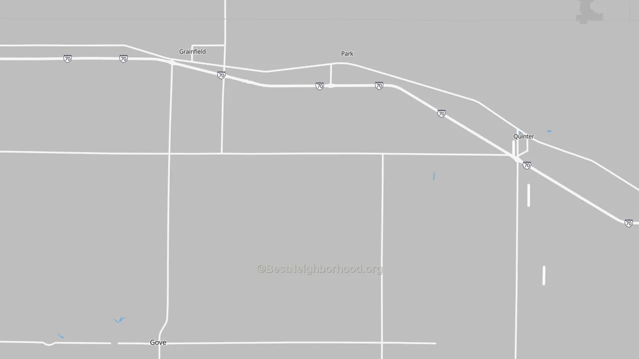 Transit Grade map of Gove County, KS