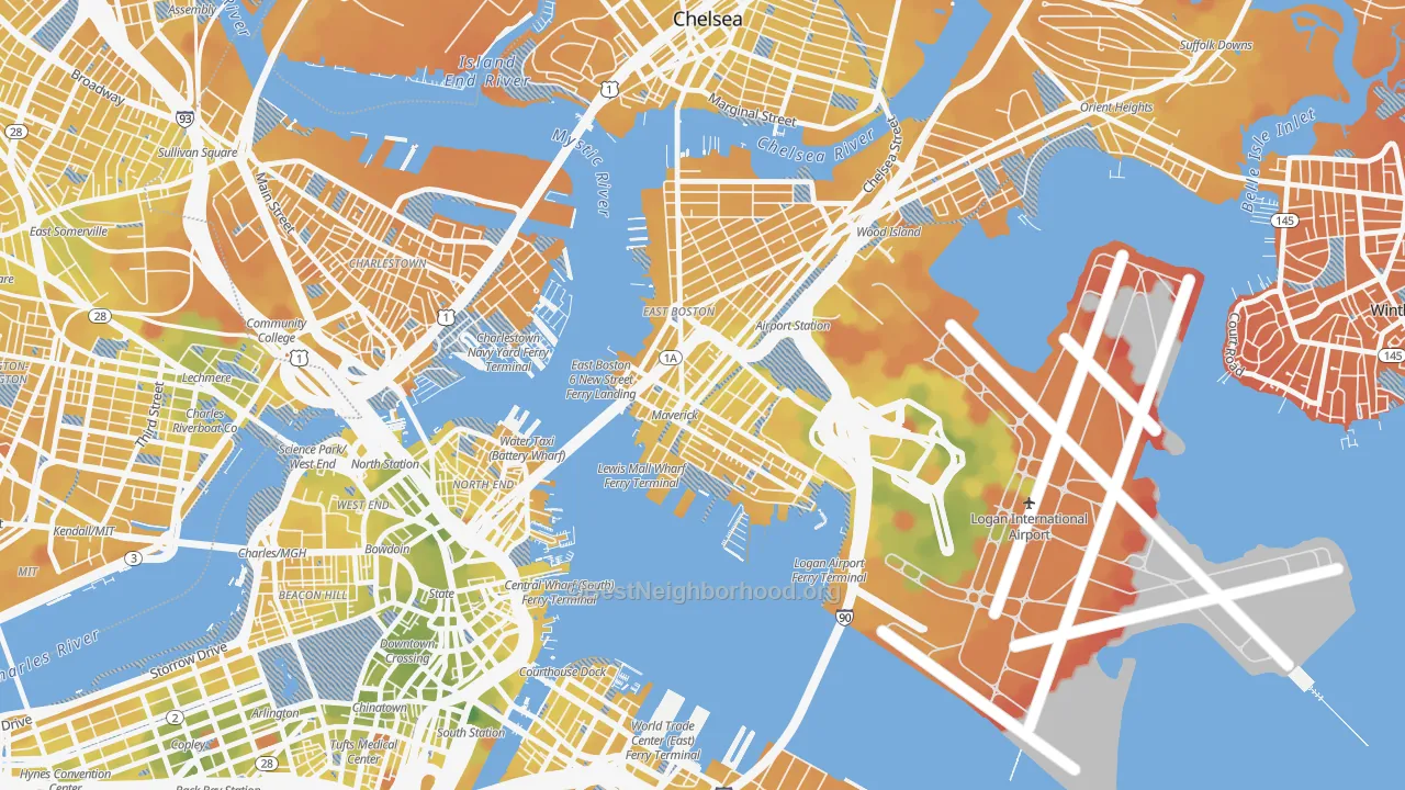Transit Grade map of Gove Street, Boston, MA