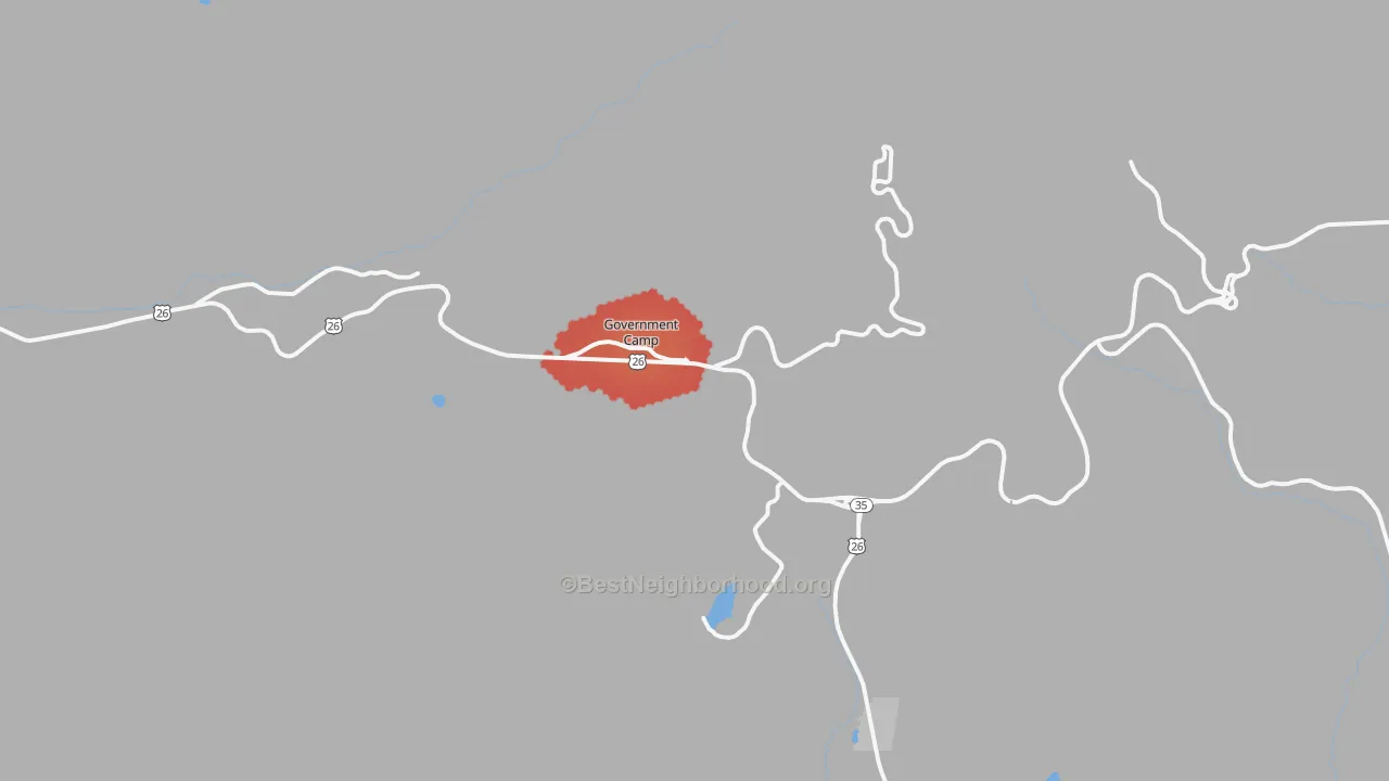 Transit Grade map of Government Camp, OR