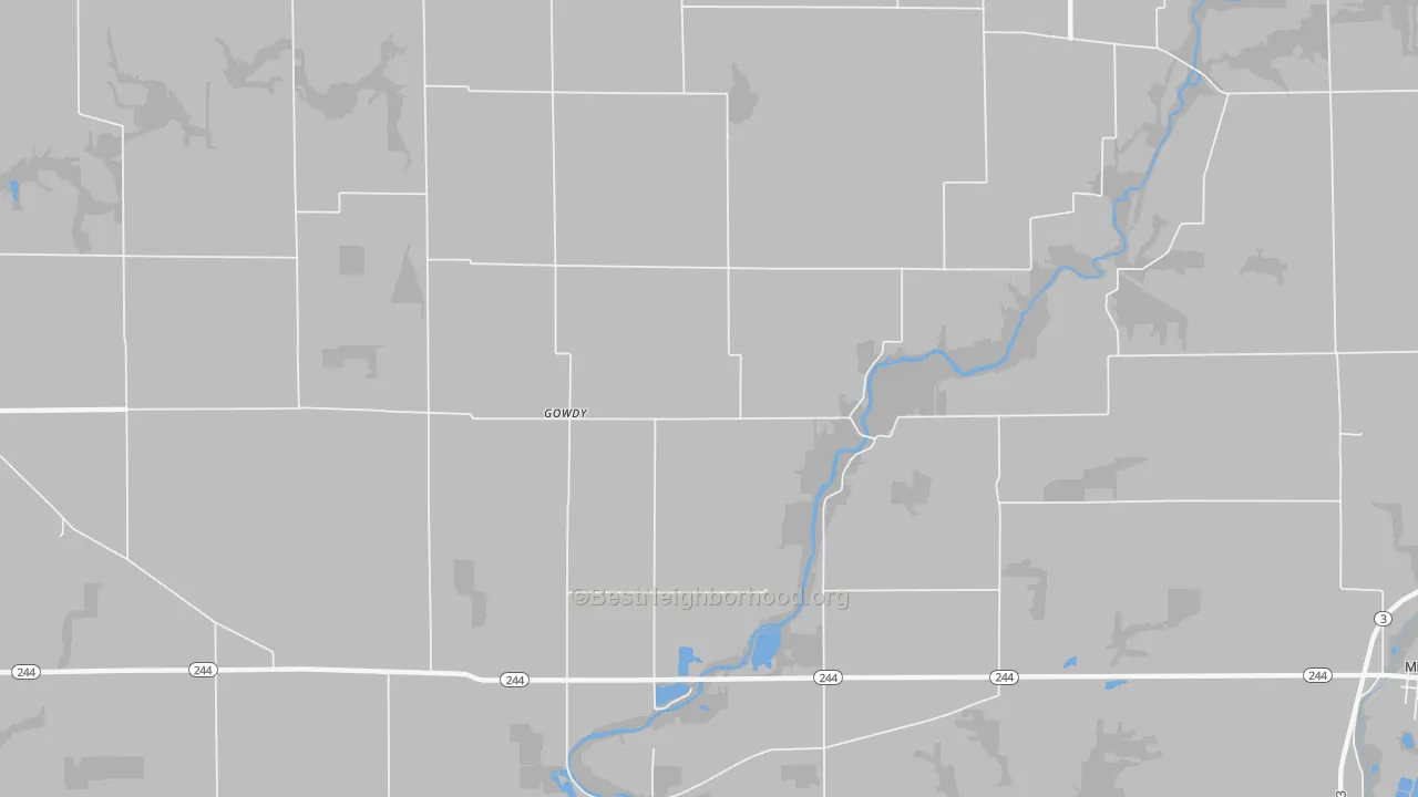 Transit Grade map of Gowdy, IN