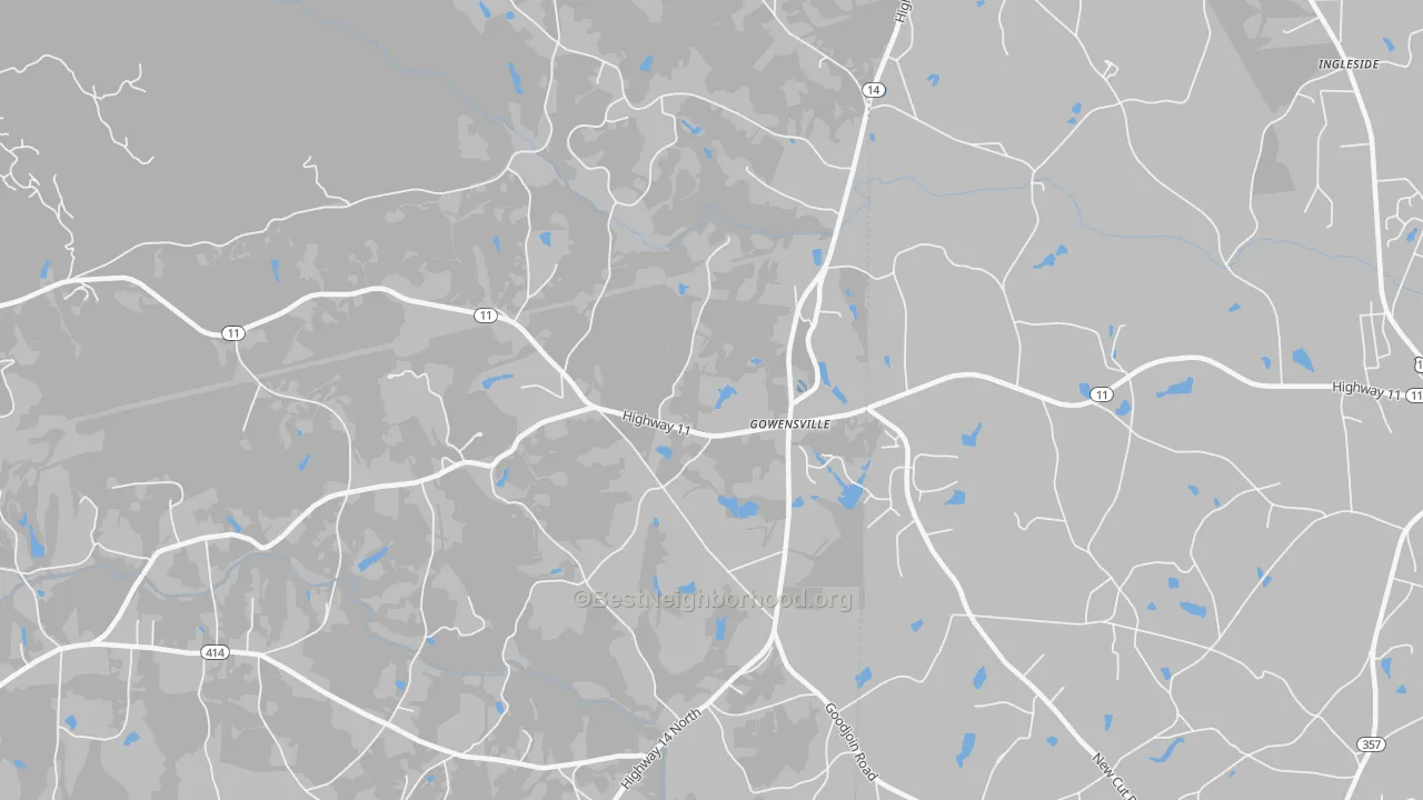 Transit Grade map of Gowensville, SC