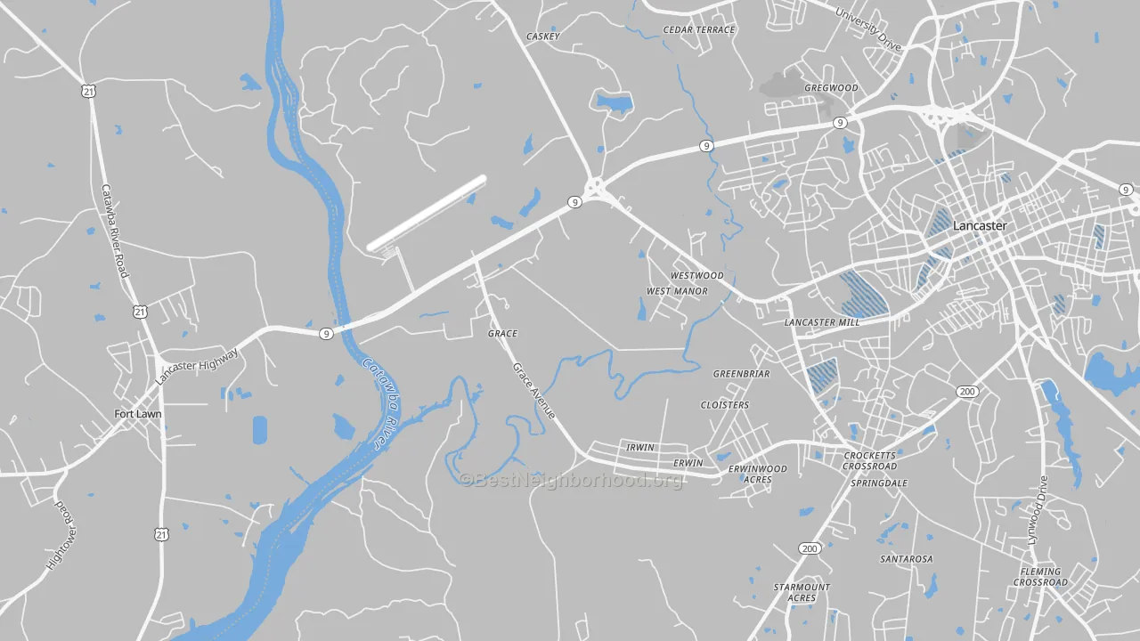 Transit Grade map of Grace, SC