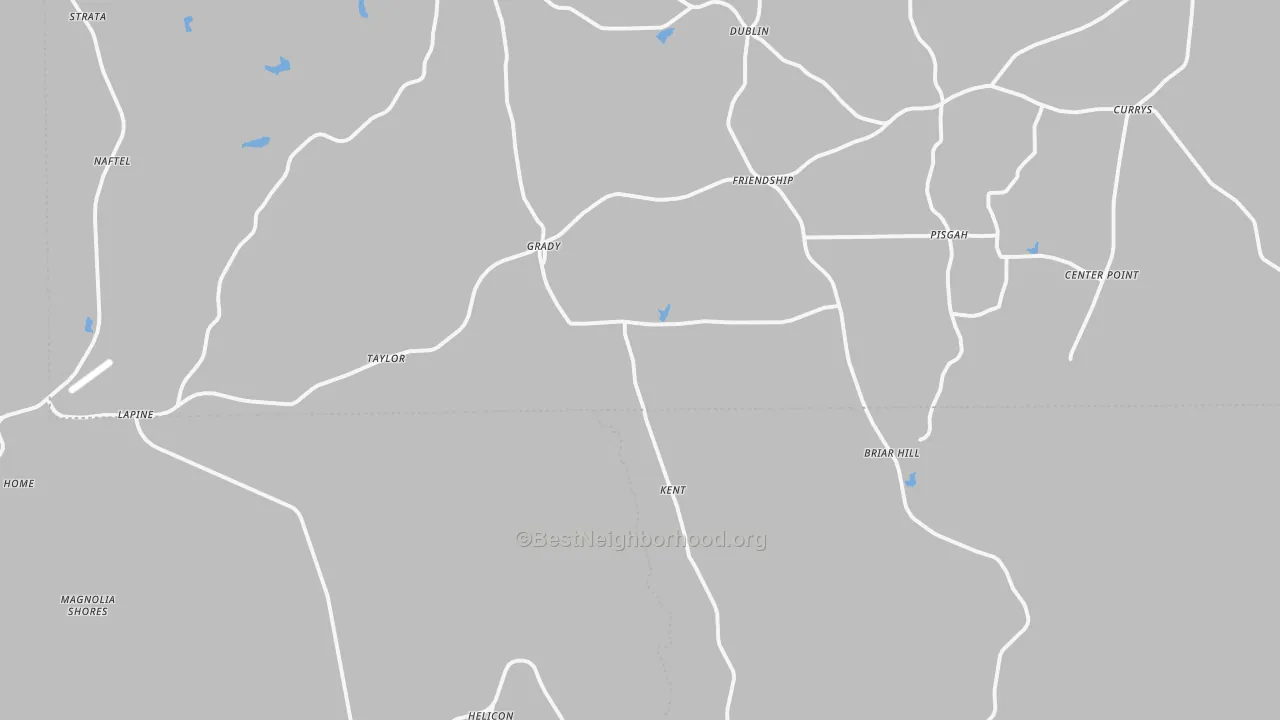 Transit Grade map of Grady, AL