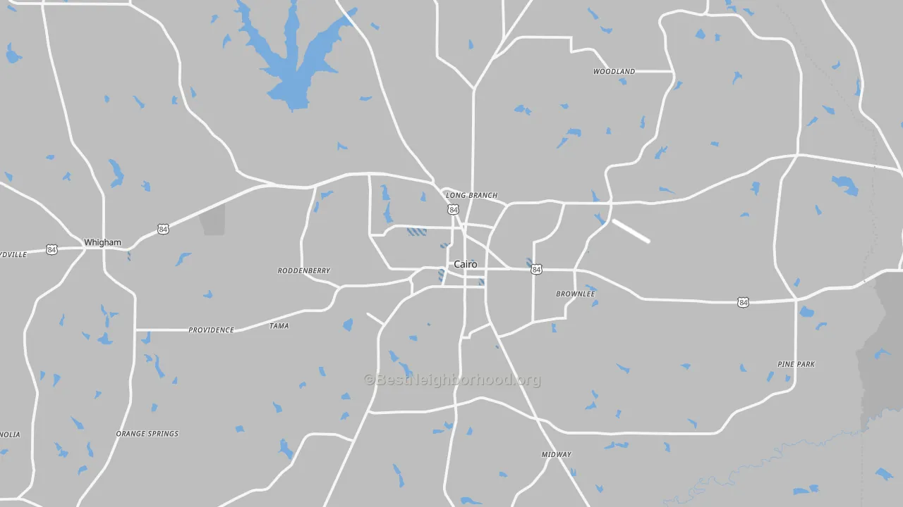 Transit Grade map of Grady County, GA