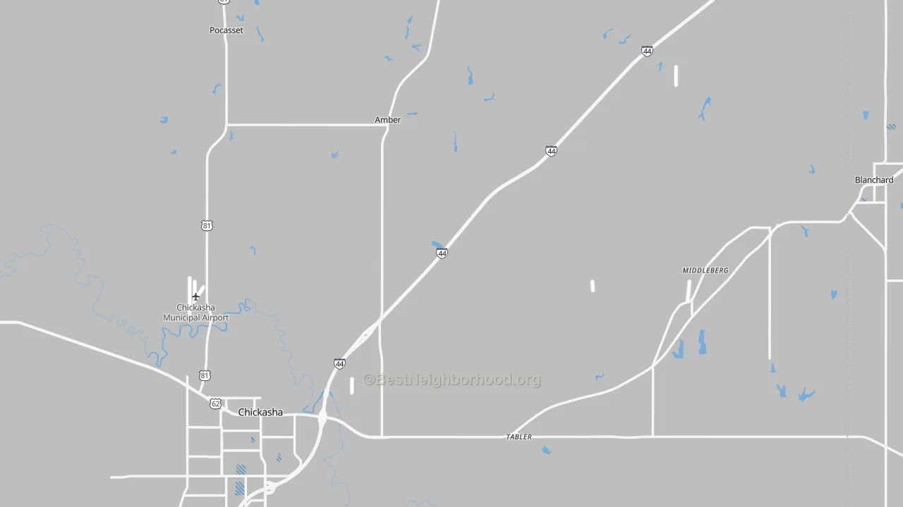 Transit Grade map of Grady County, OK