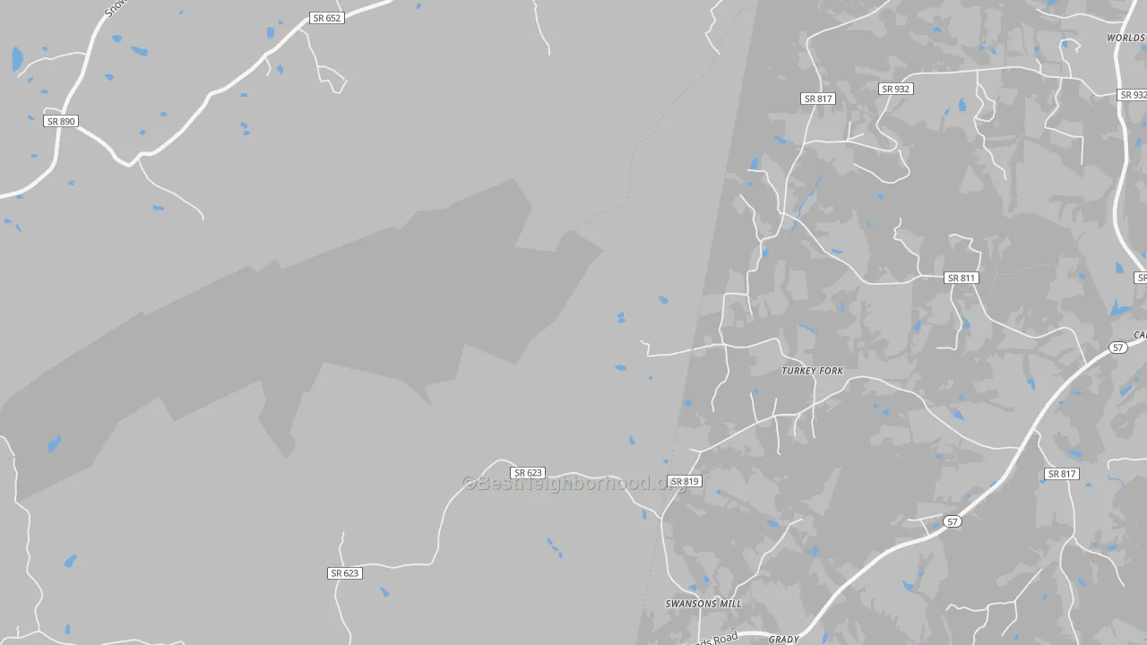 Transit Grade map of Grady, VA