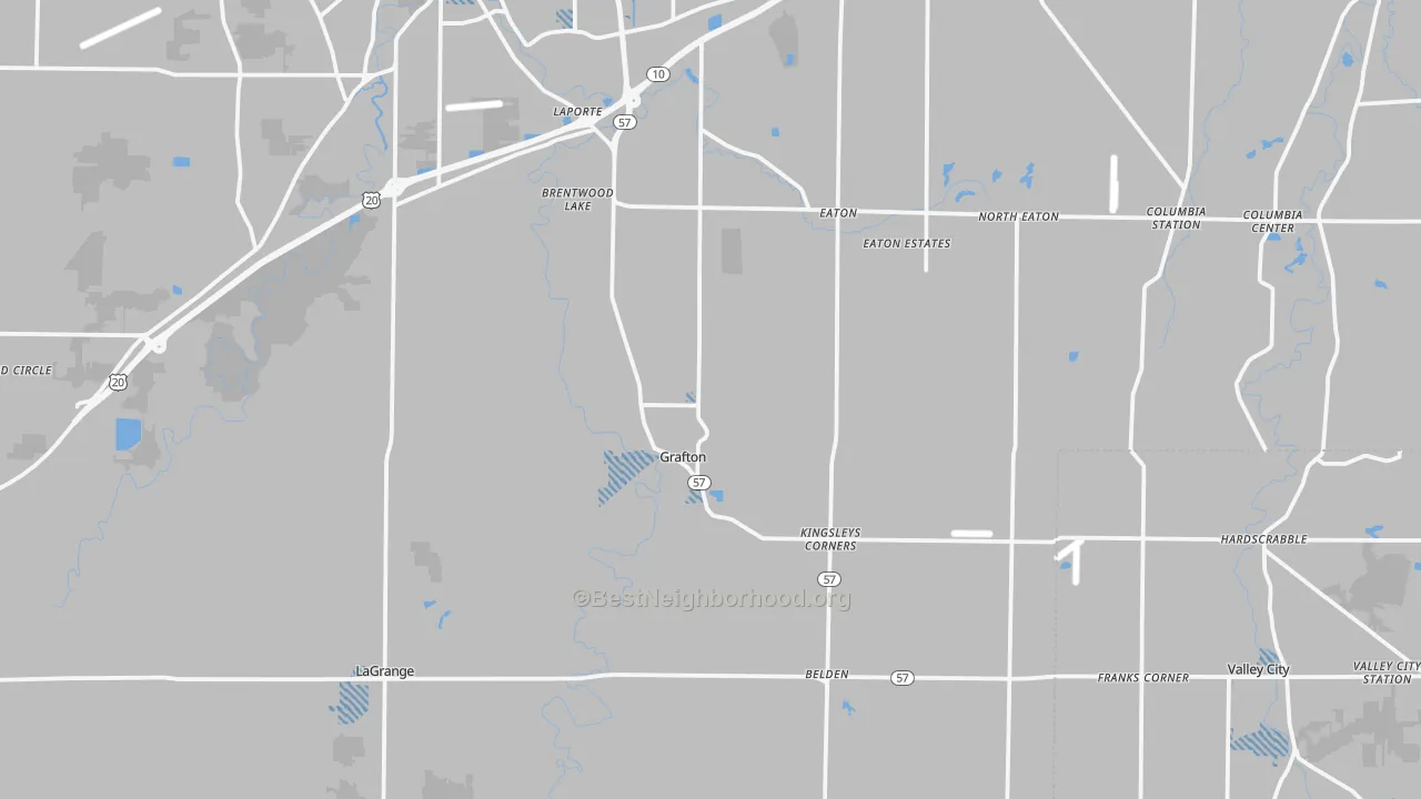 Transit Grade map of Grafton, OH