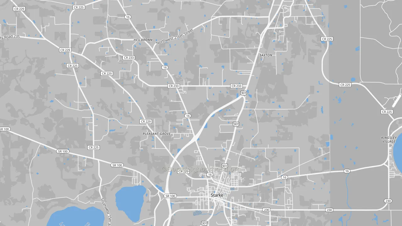 Transit Grade map of Graham, FL