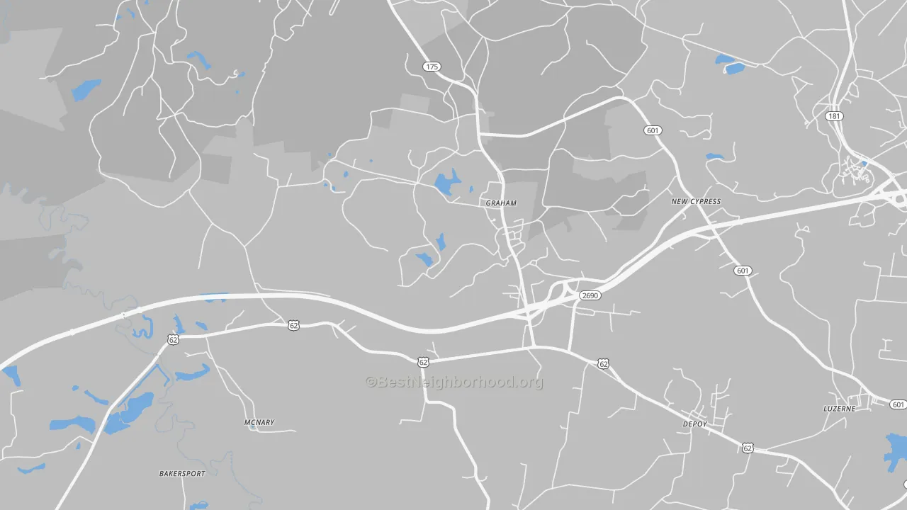 Transit Grade map of Graham, KY