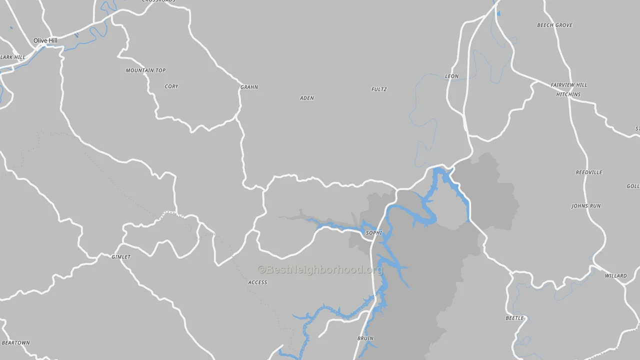 Transit Grade map of Grahn, KY