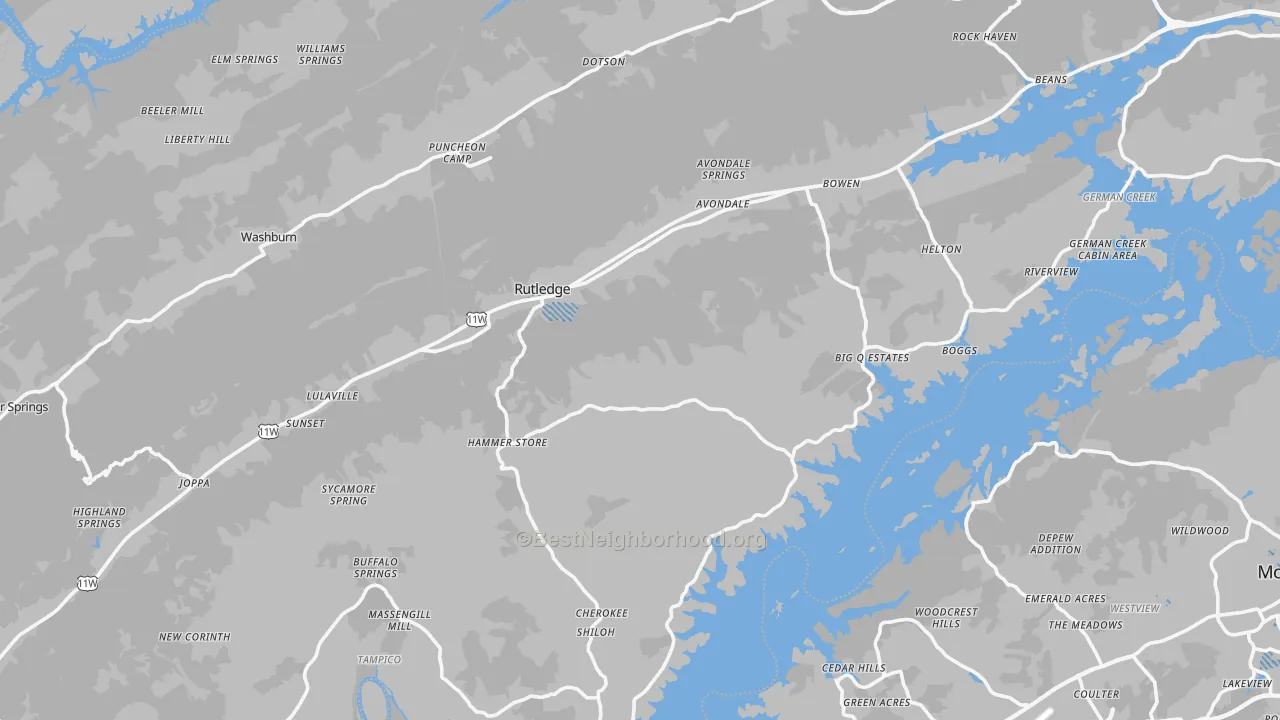 Transit Grade map of Grainger County, TN
