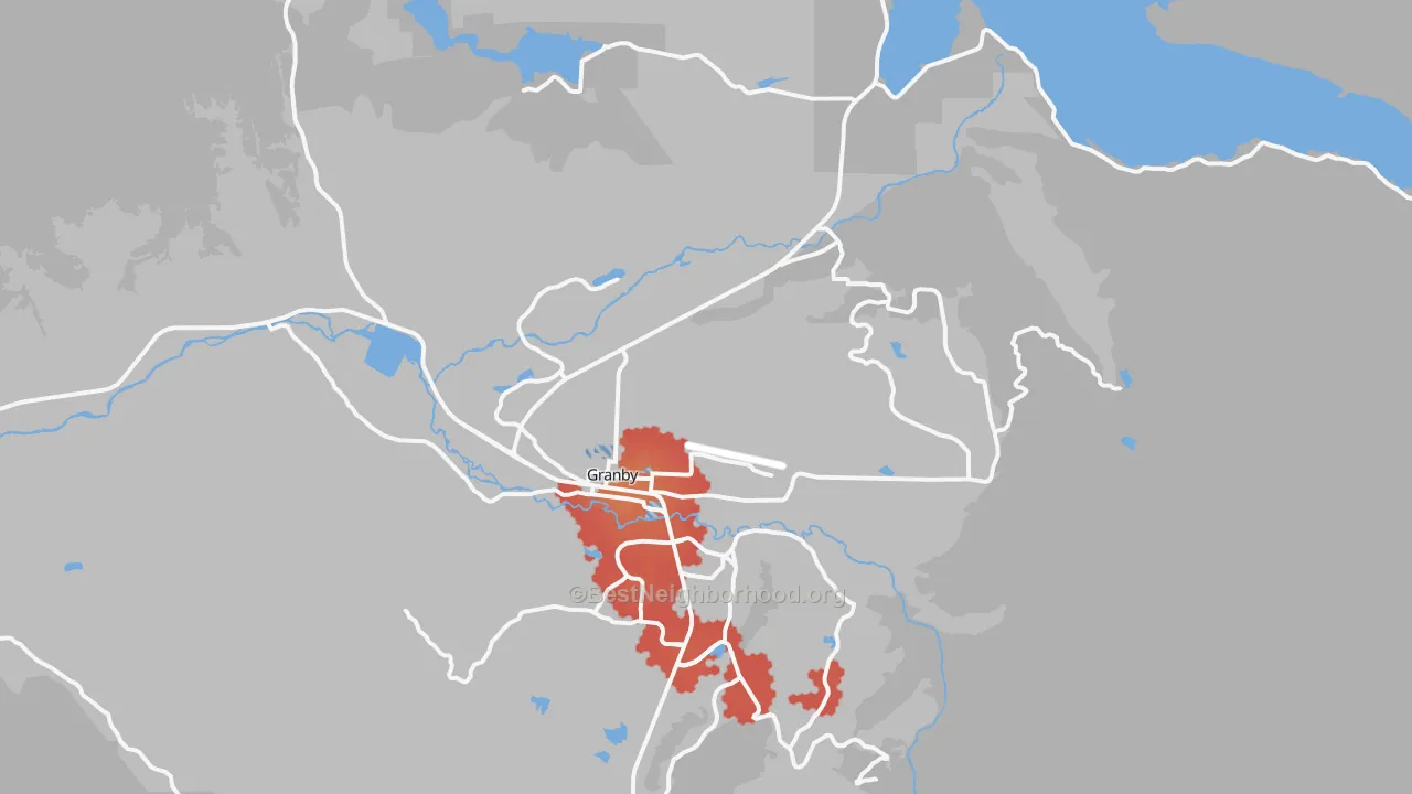 Transit Grade map of Granby, CO