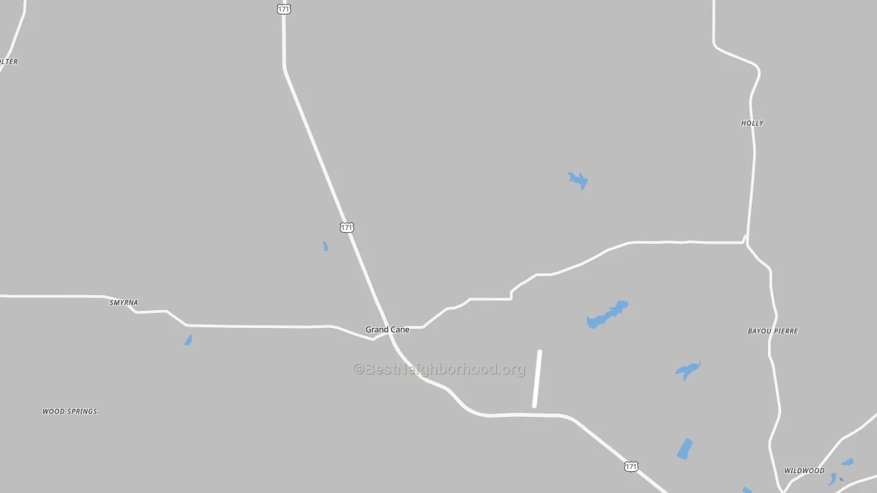 Transit Grade map of Grand Cane, LA