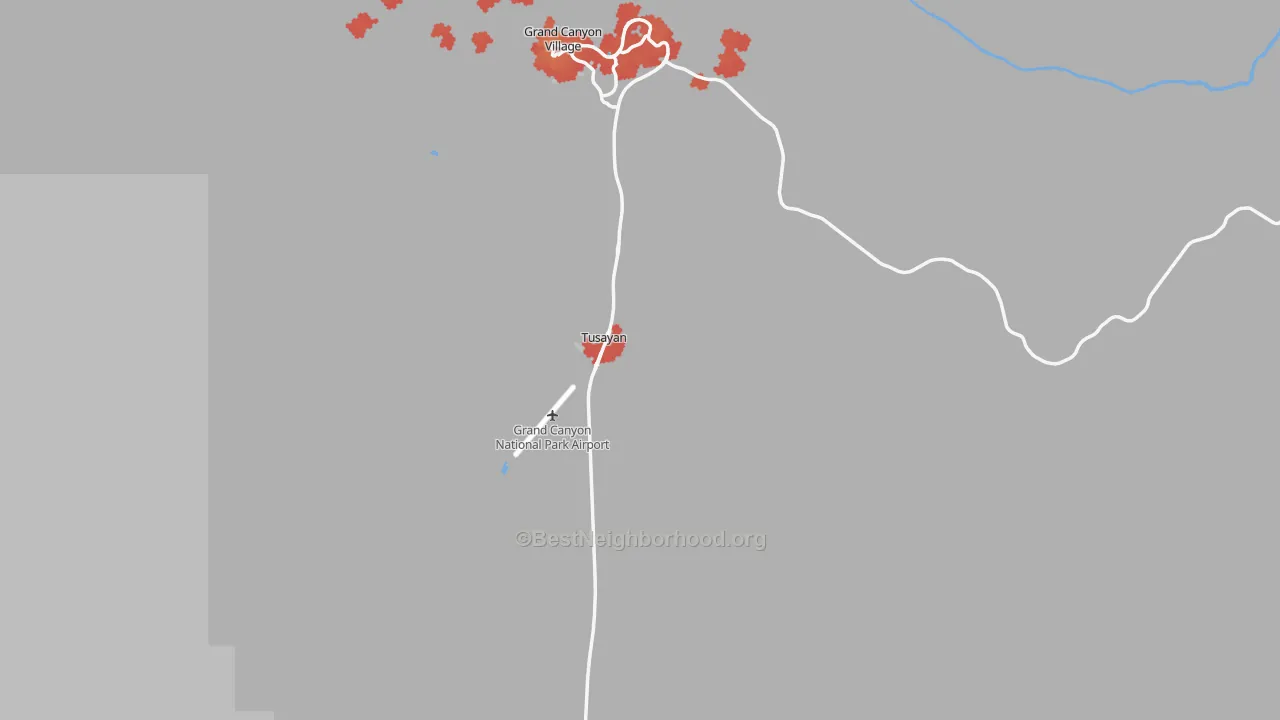Transit Grade map of Grand Canyon, AZ