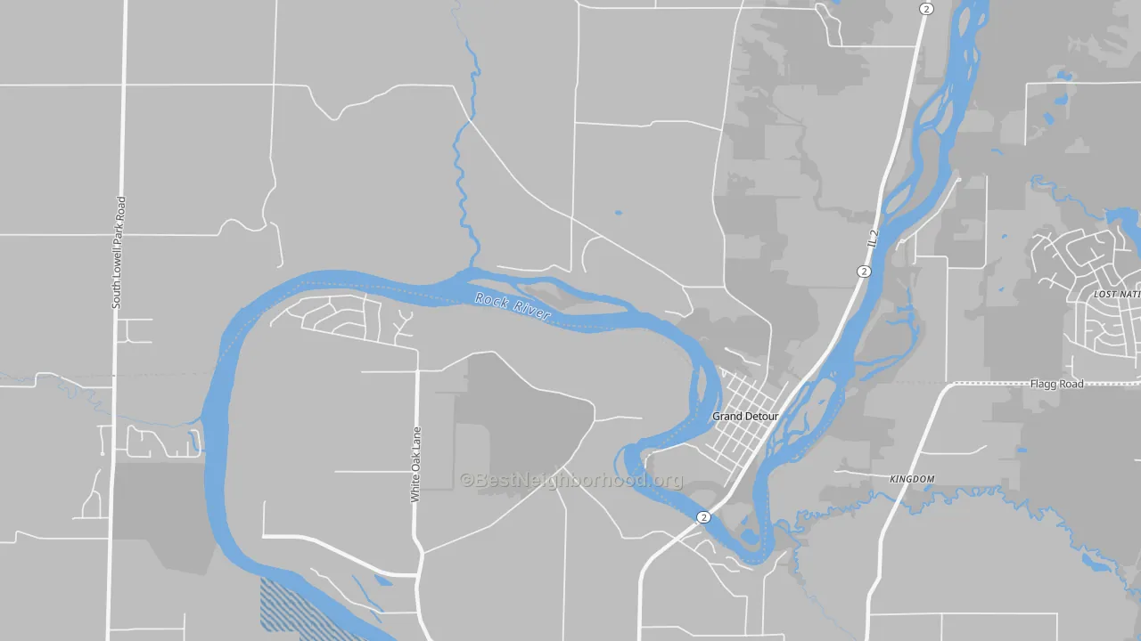 Transit Grade map of Grand Detour, IL