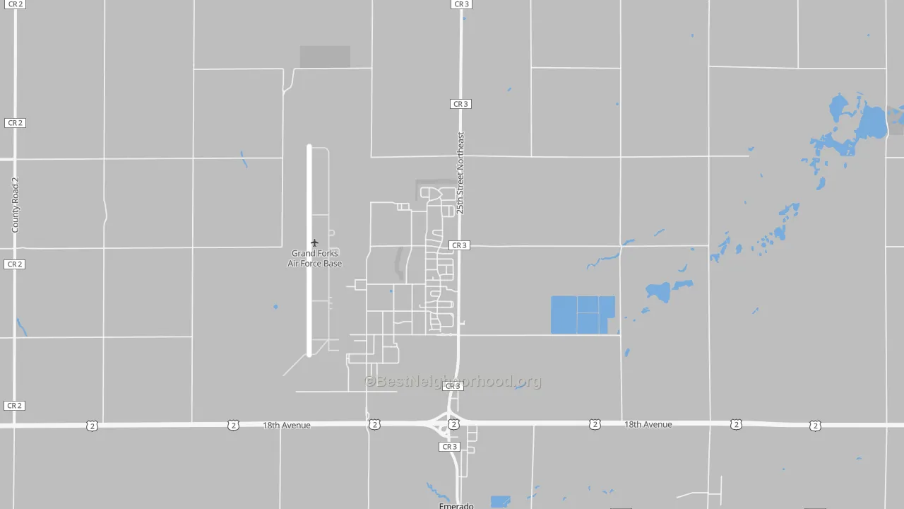 Transit Grade map of Grand Forks Afb, ND