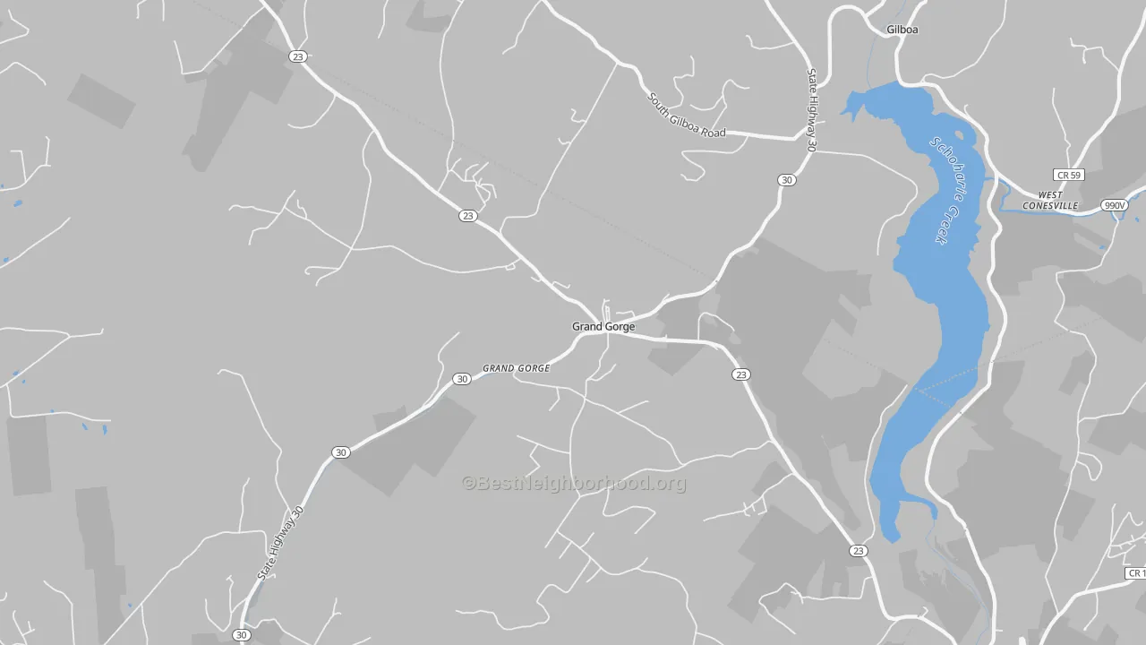 Transit Grade map of Grand Gorge, NY