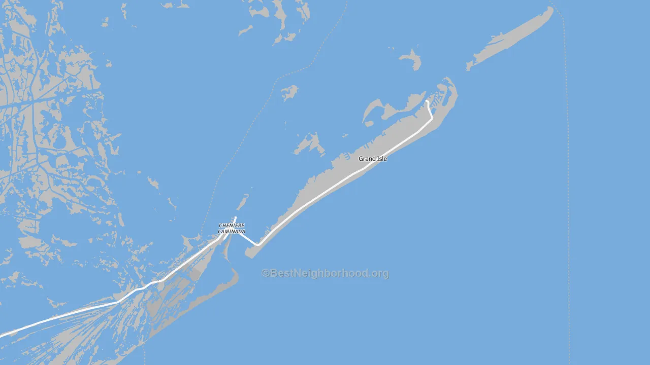 Transit Grade map of Grand Isle, LA