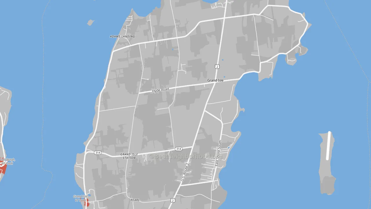 Transit Grade map of Grand Isle, VT