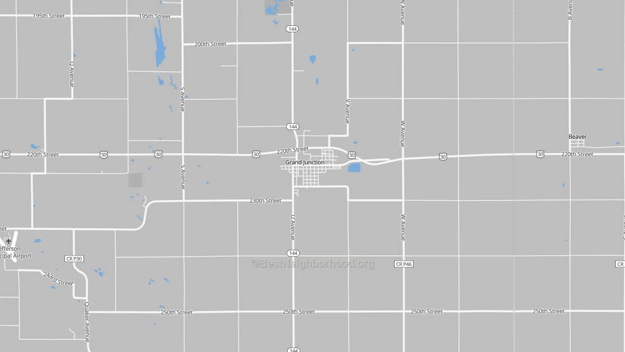 Transit Grade map of Grand Junction, IA