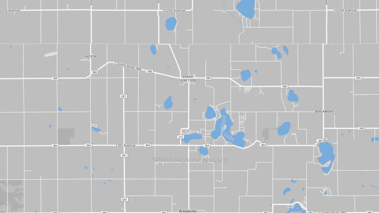 Transit Grade map of Grand Junction, MI