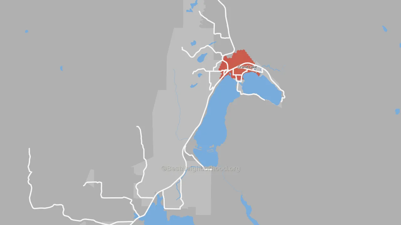 Transit Grade map of Grand Lake, CO