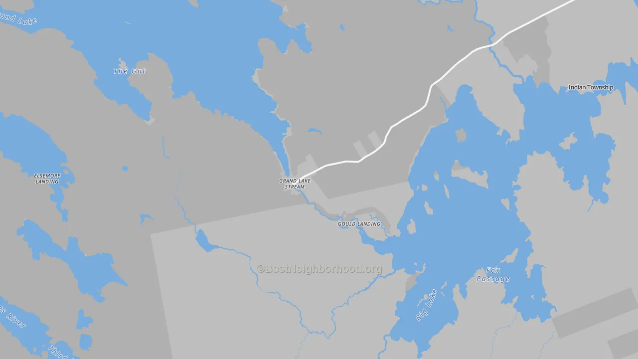 Transit Grade map of Grand Lake Stream, ME
