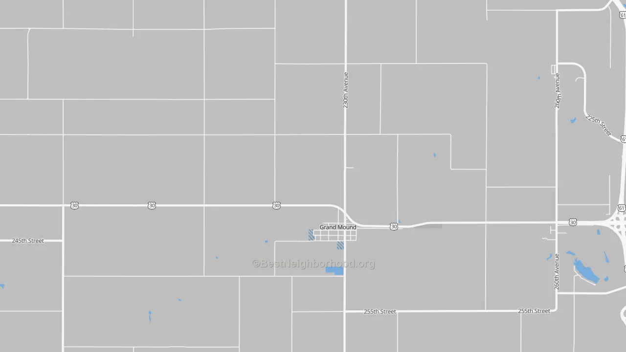 Transit Grade map of Grand Mound, IA