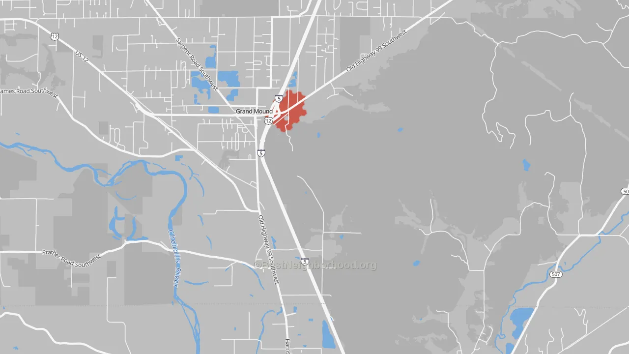 Transit Grade map of Grand Mound, WA