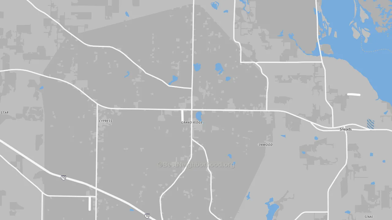 Transit Grade map of Grand Ridge, FL