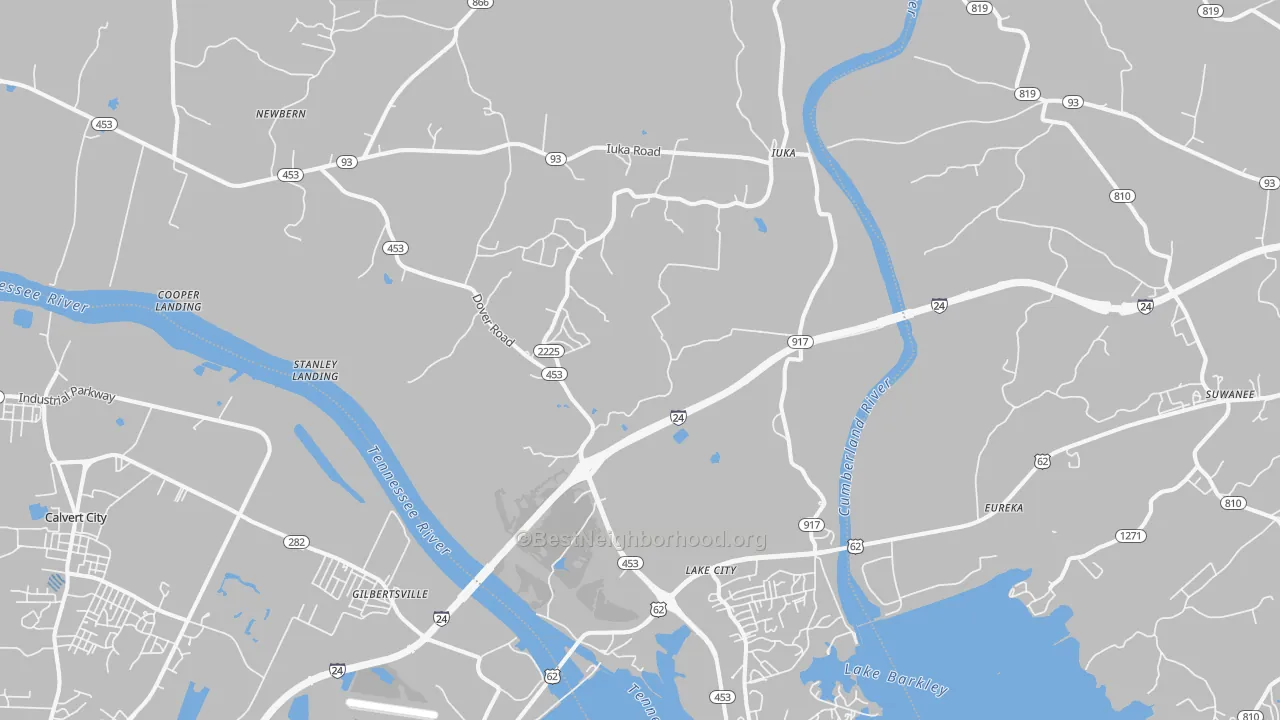 Transit Grade map of Grand Rivers, KY