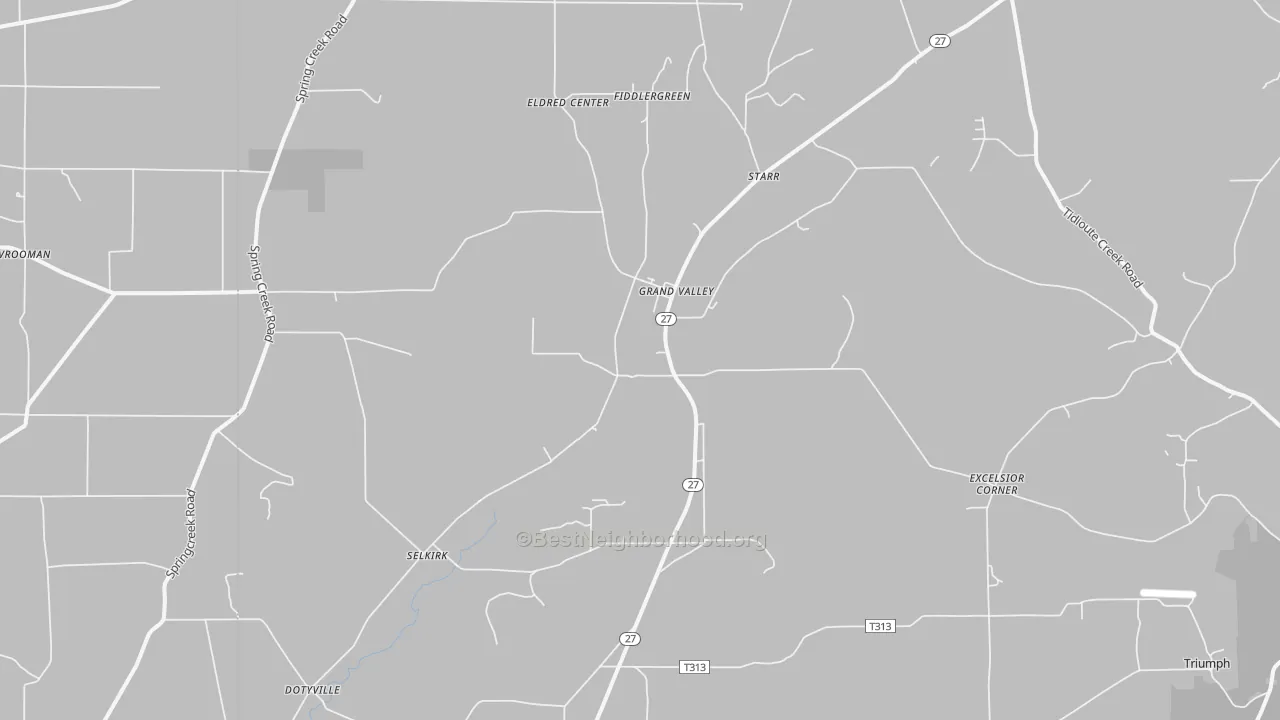 Transit Grade map of Grand Valley, PA