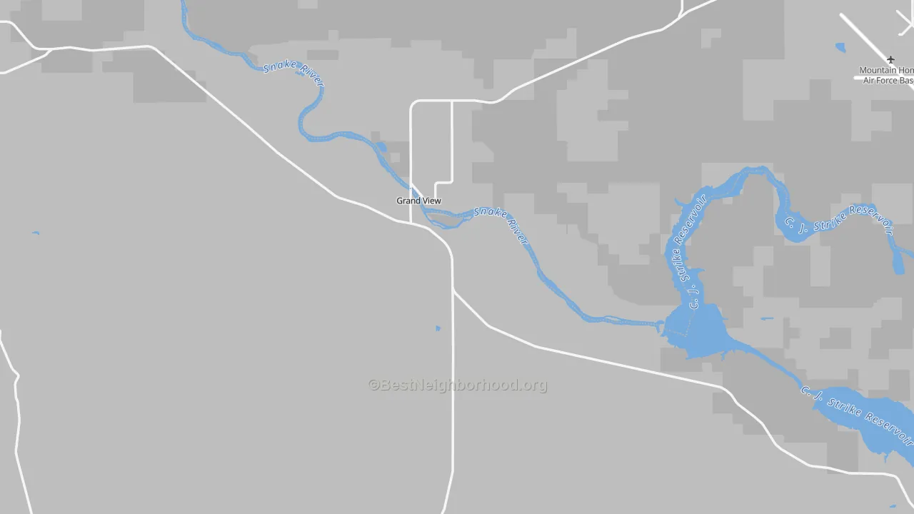 Transit Grade map of Grand View, ID