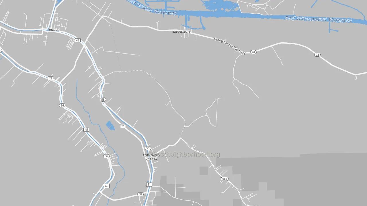 Transit Grade map of Grandbois, LA