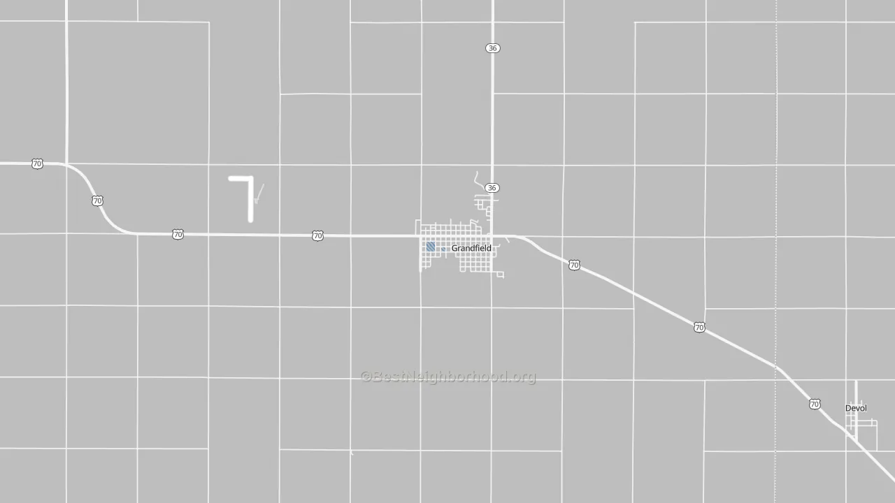 Transit Grade map of Grandfield, OK