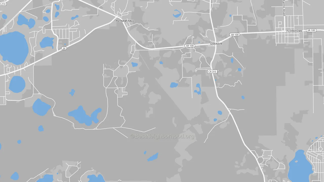 Transit Grade map of Grandin, FL