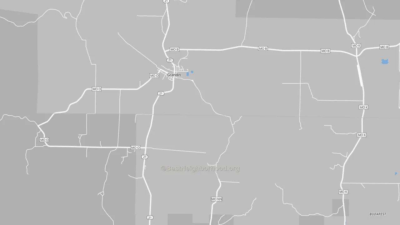 Transit Grade map of Grandin, MO
