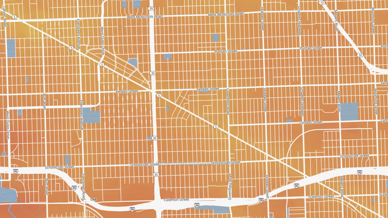 Transit Grade map of Grandmont-Rosedale, Detroit, MI