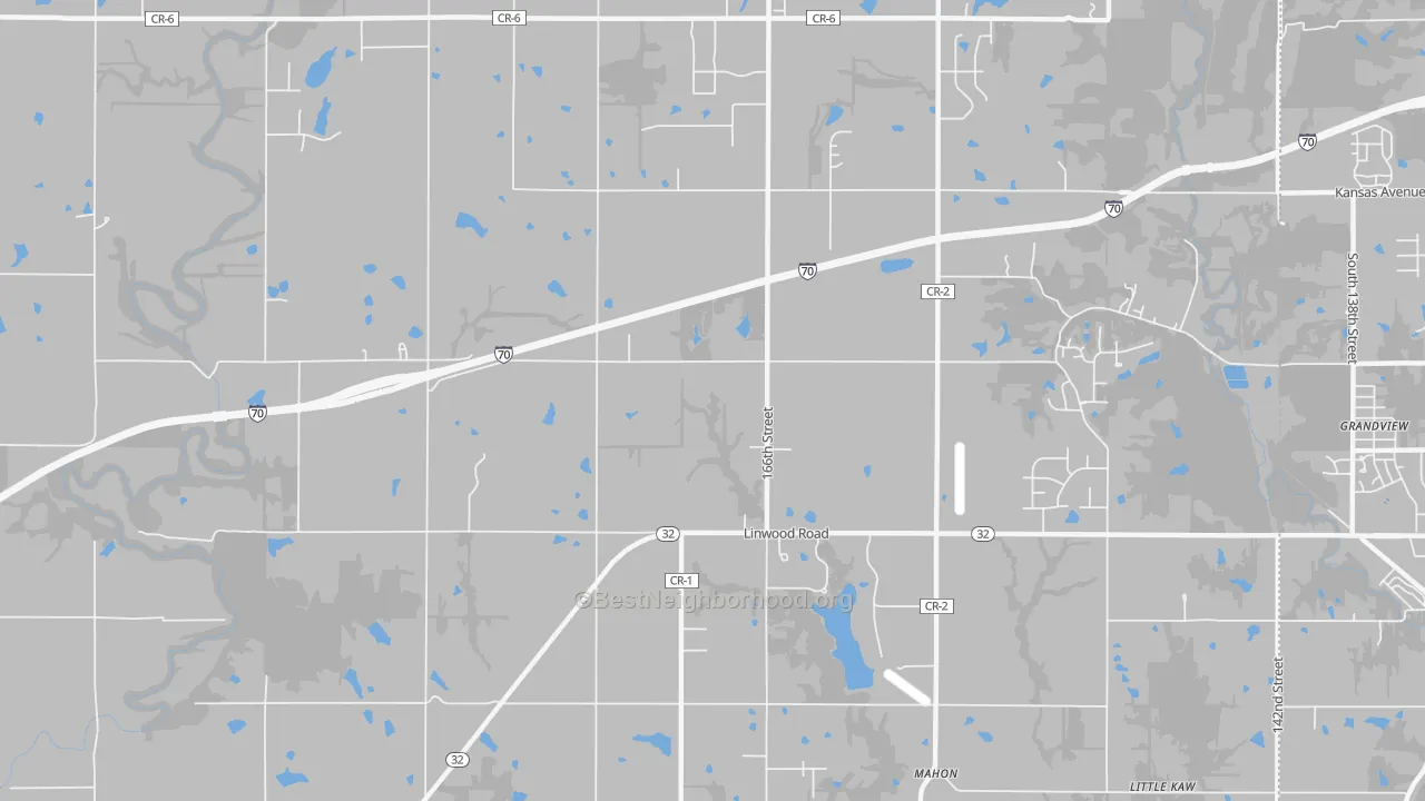 Transit Grade map of Grandview, KS