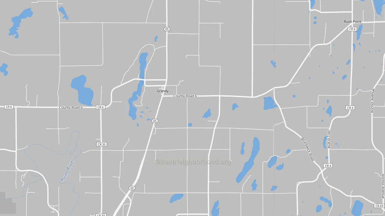 Transit Grade map of Grandy, MN