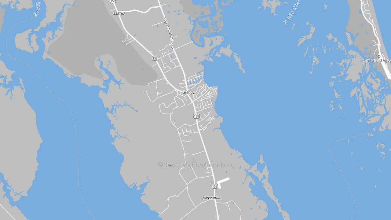 Transit Grade map of Grandy, NC
