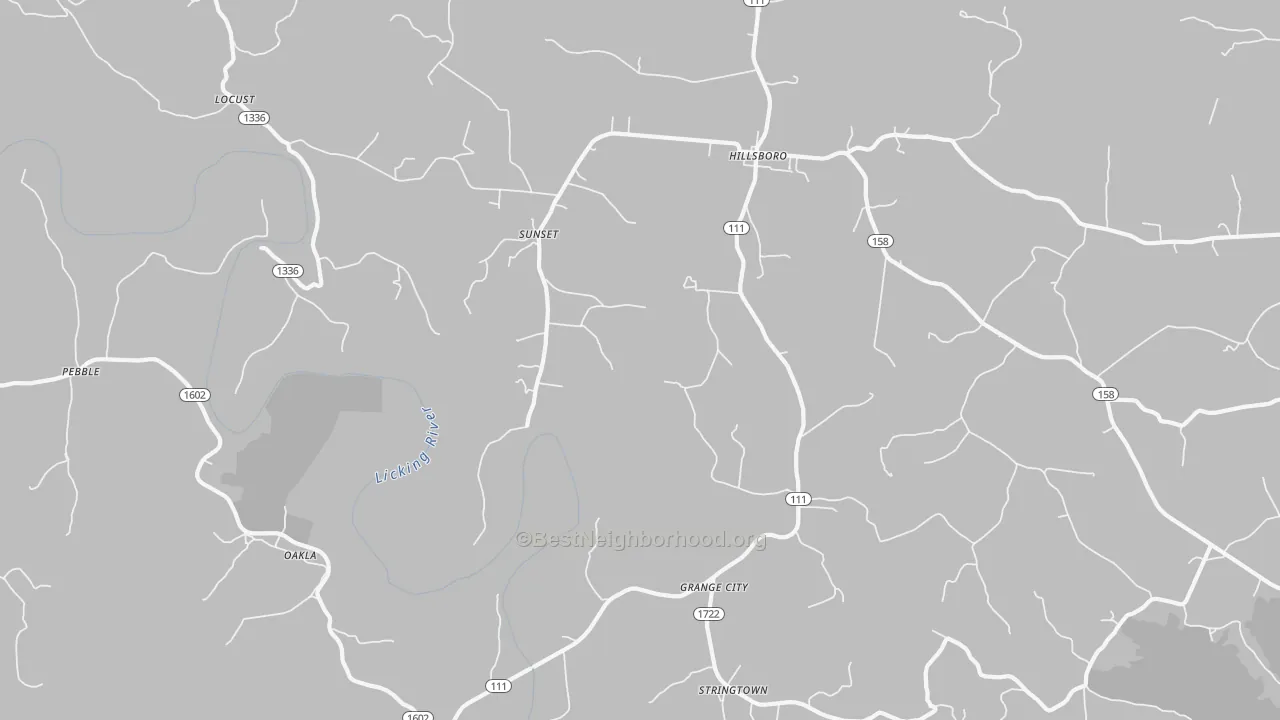 Transit Grade map of Grange City, KY