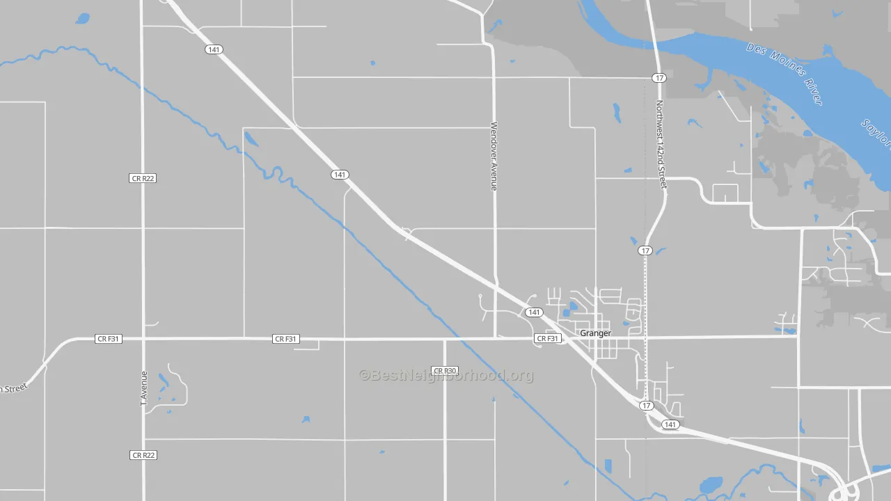 Transit Grade map of Granger Homesteads, IA
