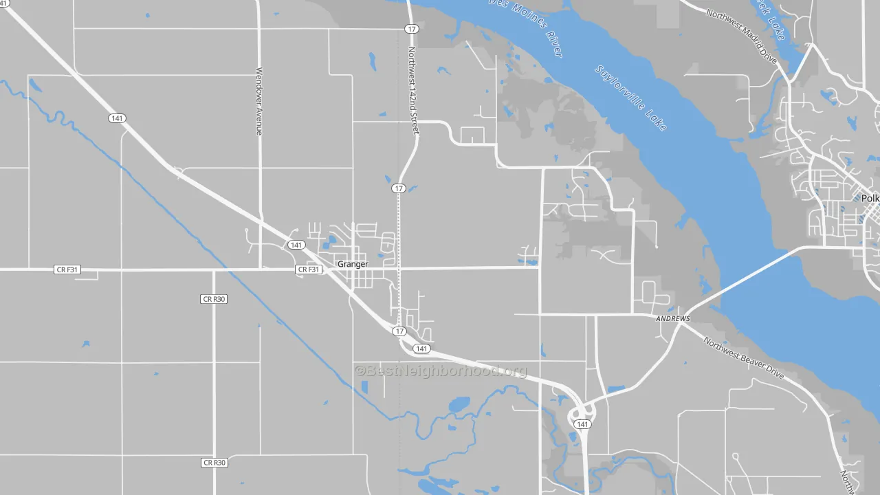 Transit Grade map of Granger, IA