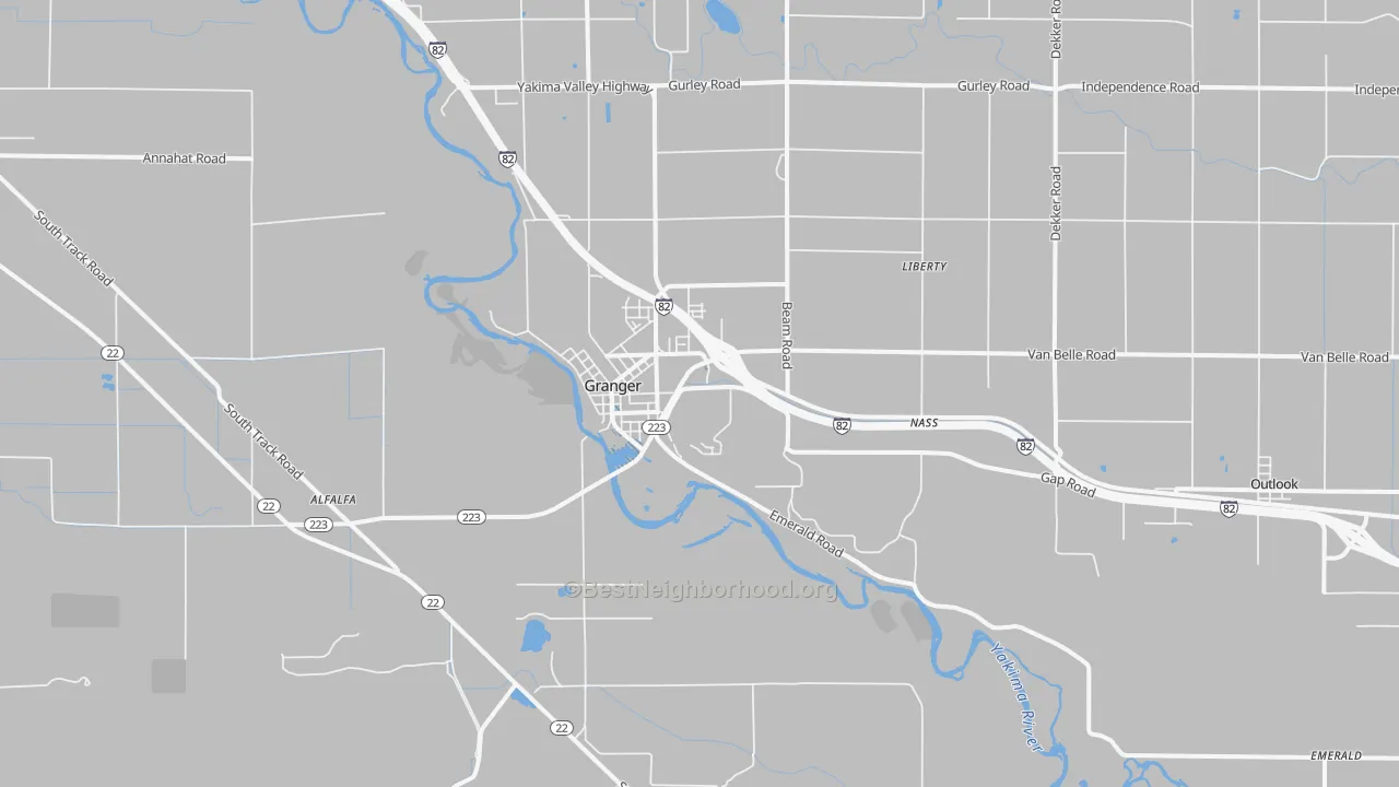 Transit Grade map of Granger, WA