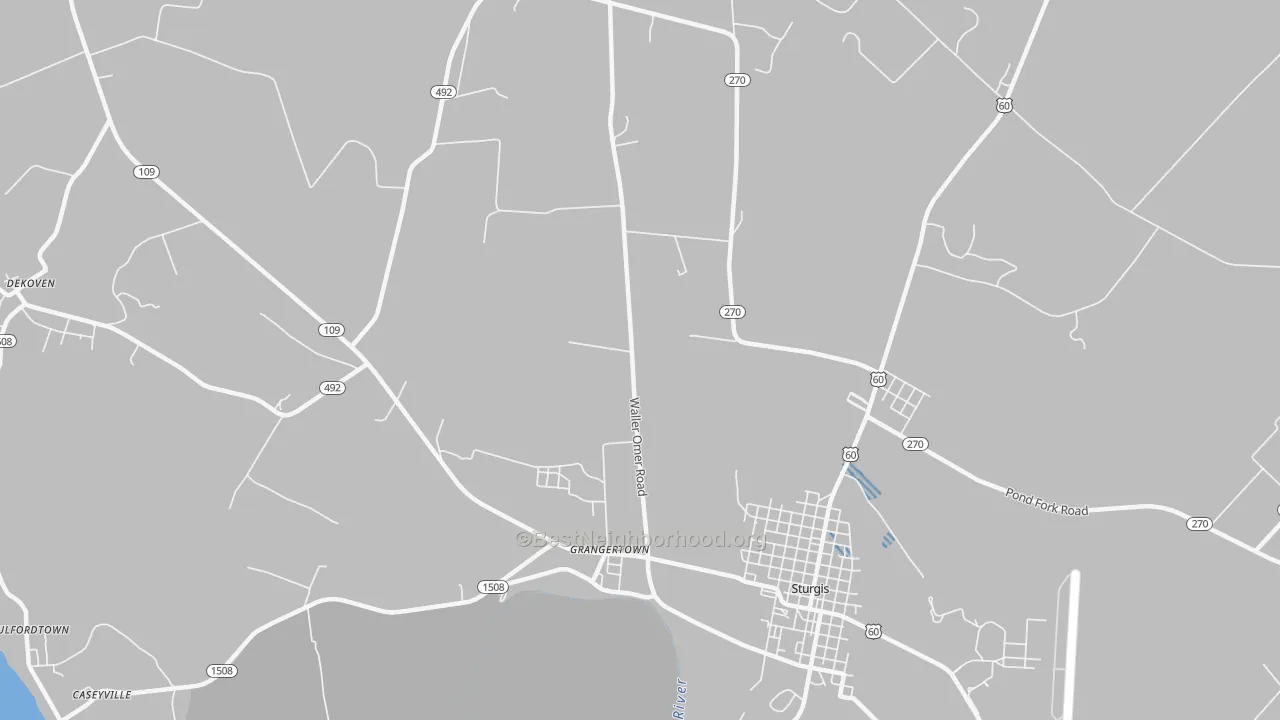 Transit Grade map of Grangertown, KY