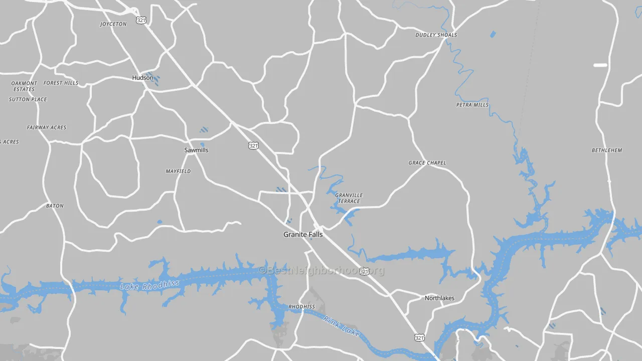 Transit Grade map of Granite Falls, NC