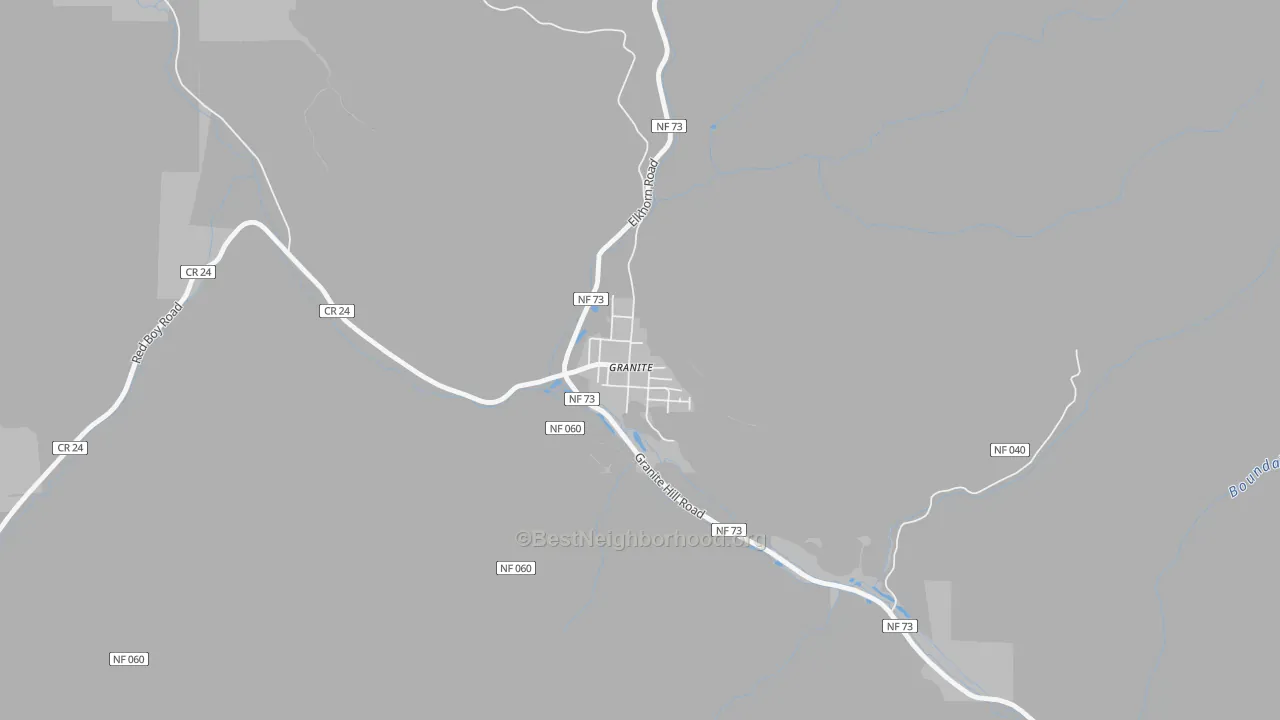 Transit Grade map of Granite, OR