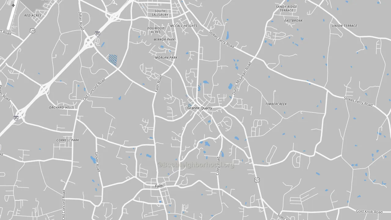 Transit Grade map of Granite Quarry, NC